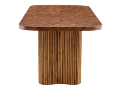 Mesa de comedor 180x90cm para 4 a 6 personas en color madera - Tapa texturizada oscura