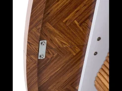 Mesa de comedor 180x90cm para 4 a 6 personas en color madera - Tapa texturizada oscura