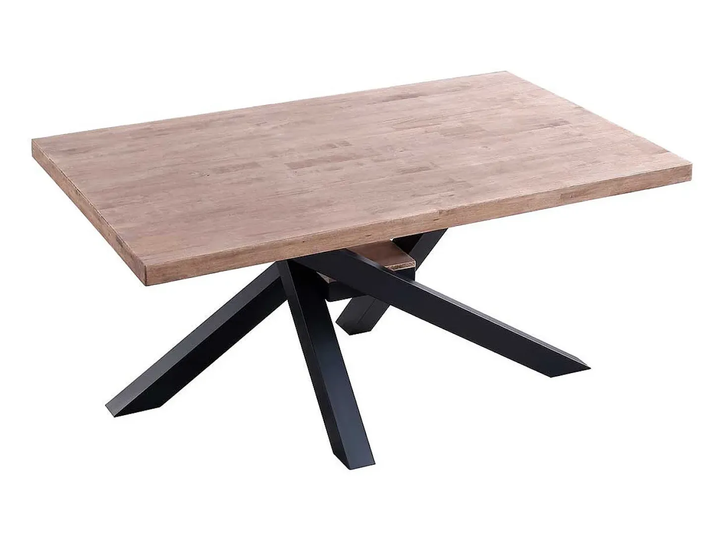Mesa de comedor Xena patas cruzadas tapa regular roble Honey/negro 76x160x100 cm Adec