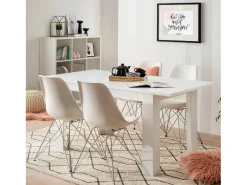 Mesa de comedor 120x80x75 cm blanca