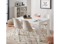 Mesa de comedor 120x80x75 cm blanca