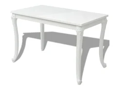 Mesa de comedor 116x66x76 cm blanco brillante