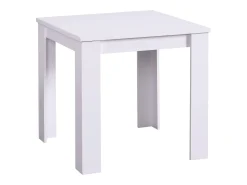 Mesa de comedor 80x80x75 cm blanca moderna