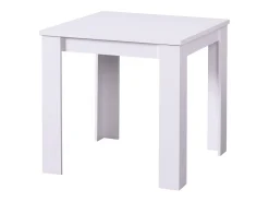 Mesa de comedor 80x80x75 cm blanca moderna