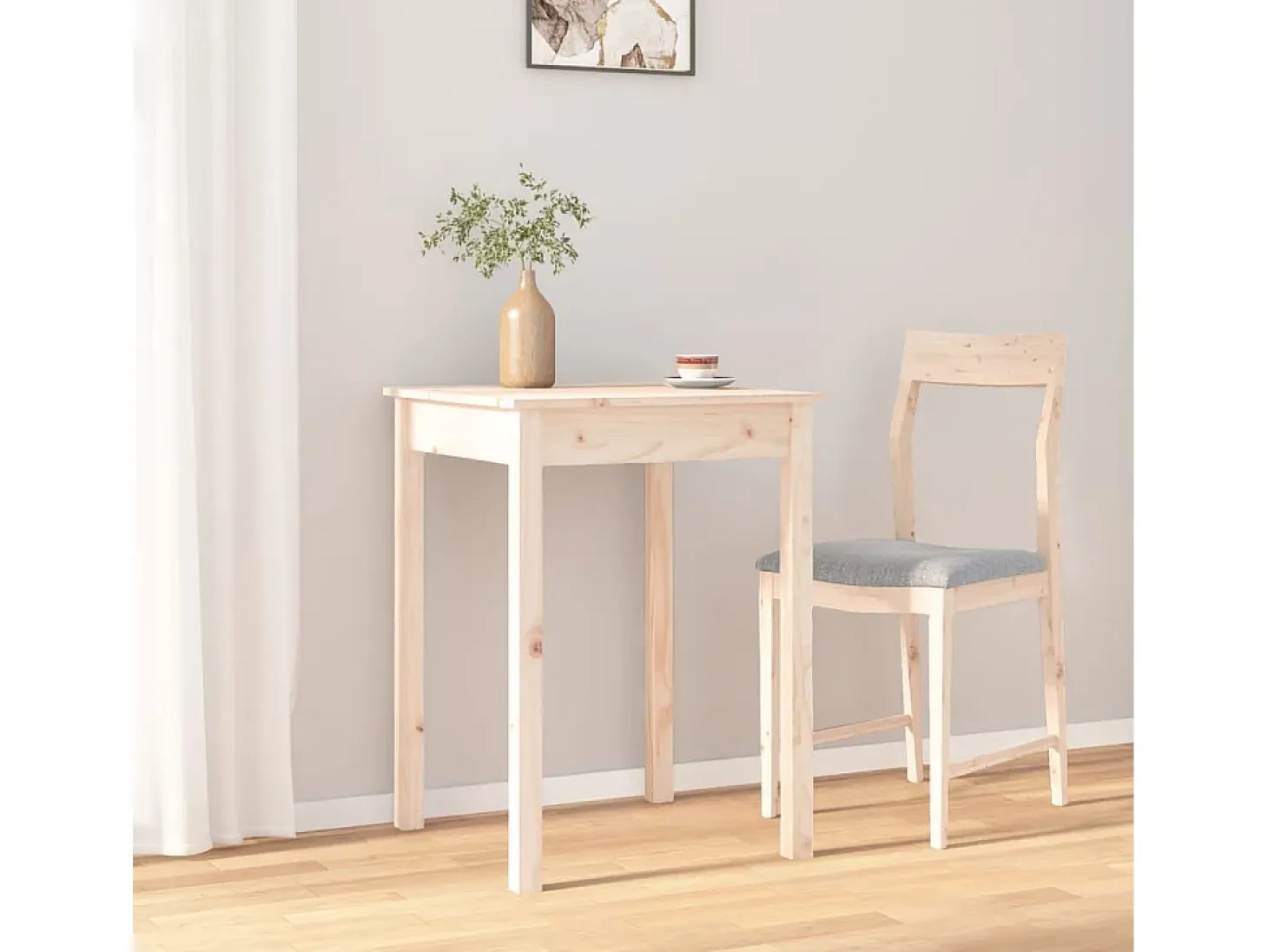 Mesa de comedor 55x55x75 cm Madera maciza de pino