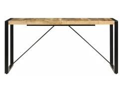 Mesa de comedor 160x80x75 cm madera maciza de mango