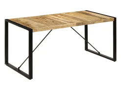 Mesa de comedor 160x80x75 cm madera maciza de mango