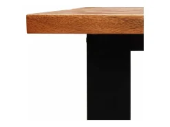 Mesa de comedor 180x90x75 cm madera maciza de acacia con canto vivo