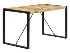 Mesa de comedor 140x70x75 cm madera maciza de mango