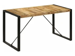 Mesa de comedor 140x70x75 cm madera maciza de mango