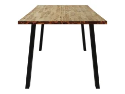 Mesa de comedor 150x90x75 cm madera maciza de acacia