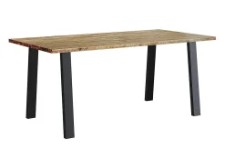 Mesa de comedor 150x90x75 cm madera maciza de acacia