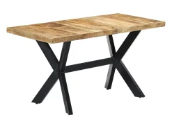 Mesa de comedor 140x70x75 cm Madera maciza de mango en bruto