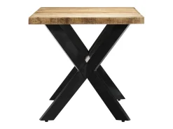 Mesa de comedor 140x70x75 cm Madera maciza de mango en bruto