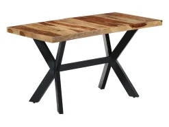 Mesa de comedor 140x70x75 cm madera maciza de sheesham