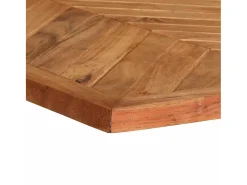 Mesa de comedor 140x70x75 cm madera maciza de acacia