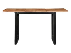 Mesa de comedor 140x70x75 cm madera maciza de acacia