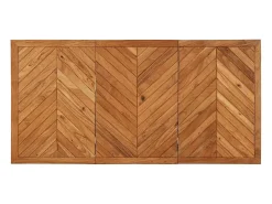Mesa de comedor 140x70x75 cm madera maciza de acacia
