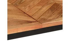 Mesa de comedor 140x70x75 cm madera maciza de acacia