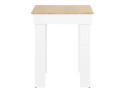 Mesa de comedor 90x73x60 cm roble blanco