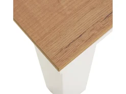 Mesa de comedor 90x73x60 cm roble blanco