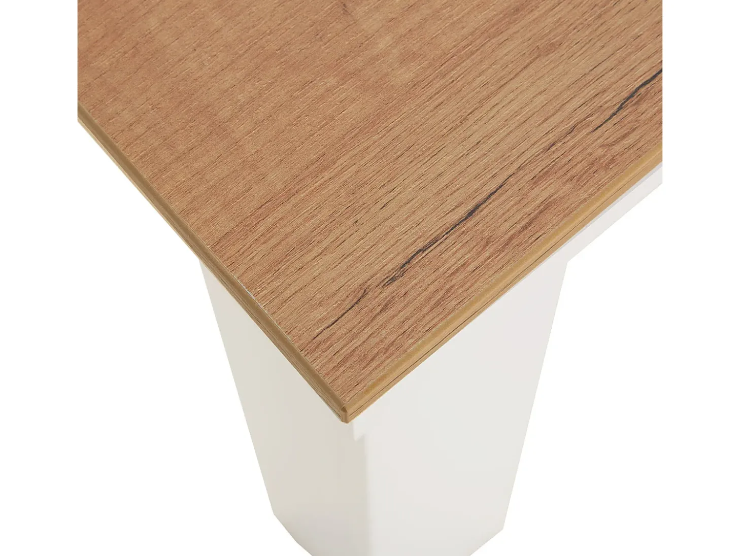Mesa de comedor 90x73x60 cm roble blanco