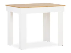 Mesa de comedor 90x73x60 cm roble blanco