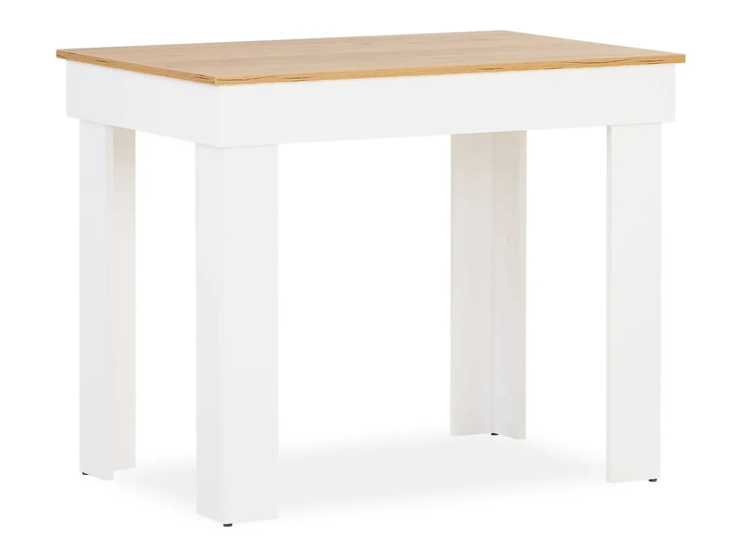 Mesa de comedor 90x73x60 cm roble blanco