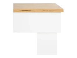 Mesa de comedor 90x73x60 cm roble blanco
