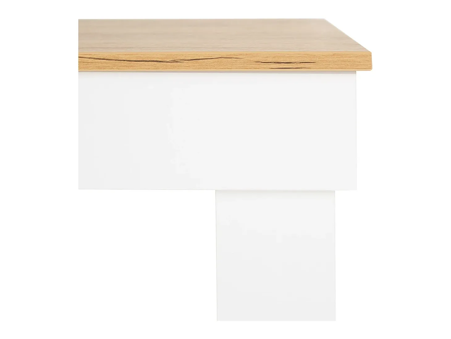Mesa de comedor 90x73x60 cm roble blanco