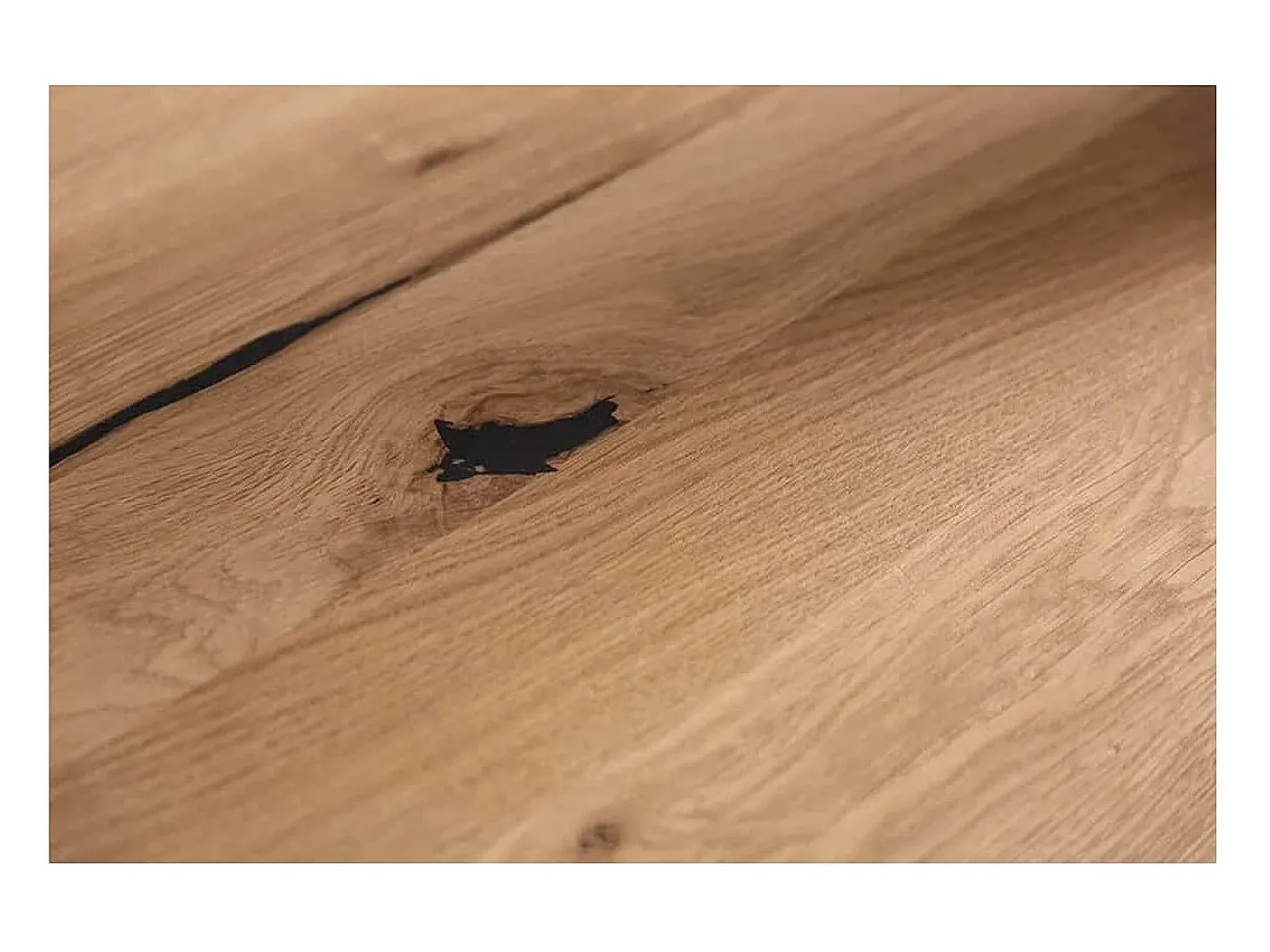 Mesa de comedor ZENTOR 200 cm – Tablero de roble salvaje y patas de metal negro – Estilo industrial de alta gama