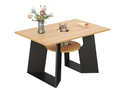 Mesa de comedor/cocina - con espacio para mascotas y estantes - 6 plazas (130×85×75 cm)