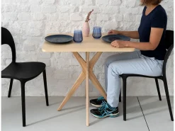 Mesa de comendor rectangular pequena Jubi 55x80cm Fresno