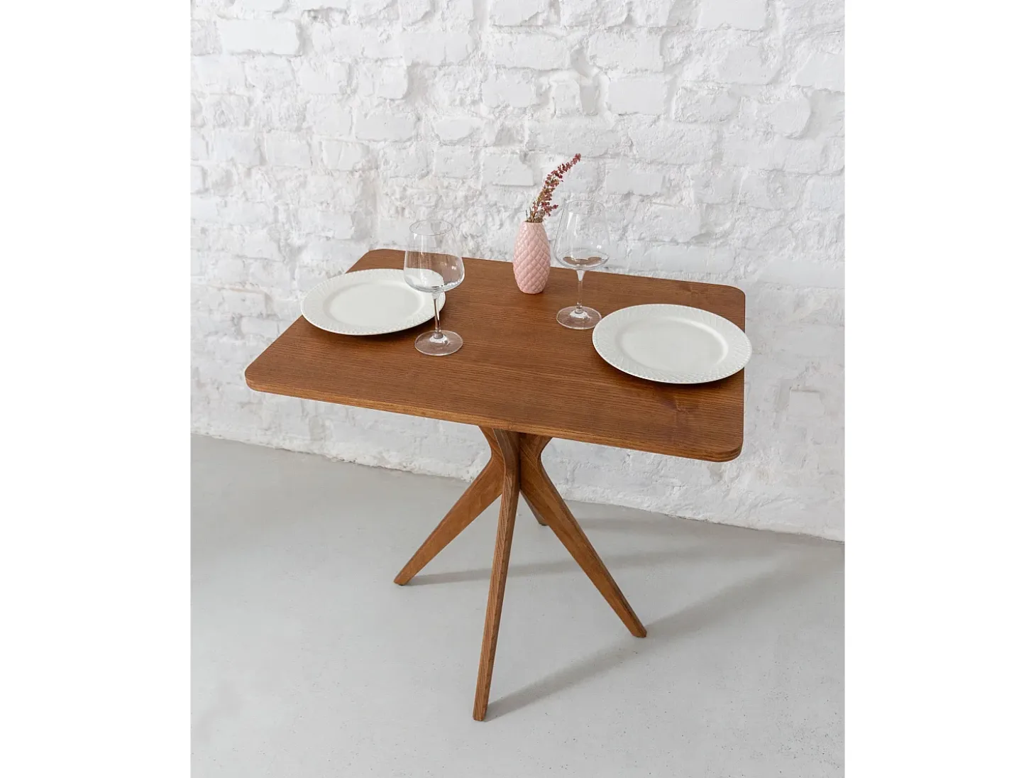 Mesa de comendor rectangular pequena Jubi 55x80cm Fresno