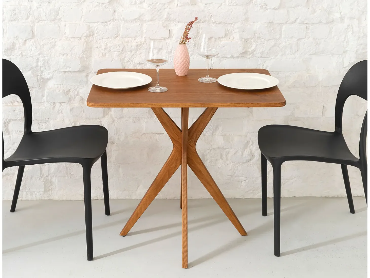Mesa de comendor rectangular pequena Jubi 55x80cm Fresno