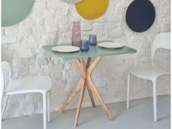 Mesa de comendor rectangular pequena Jubi 55x80cm Blanco Tiza