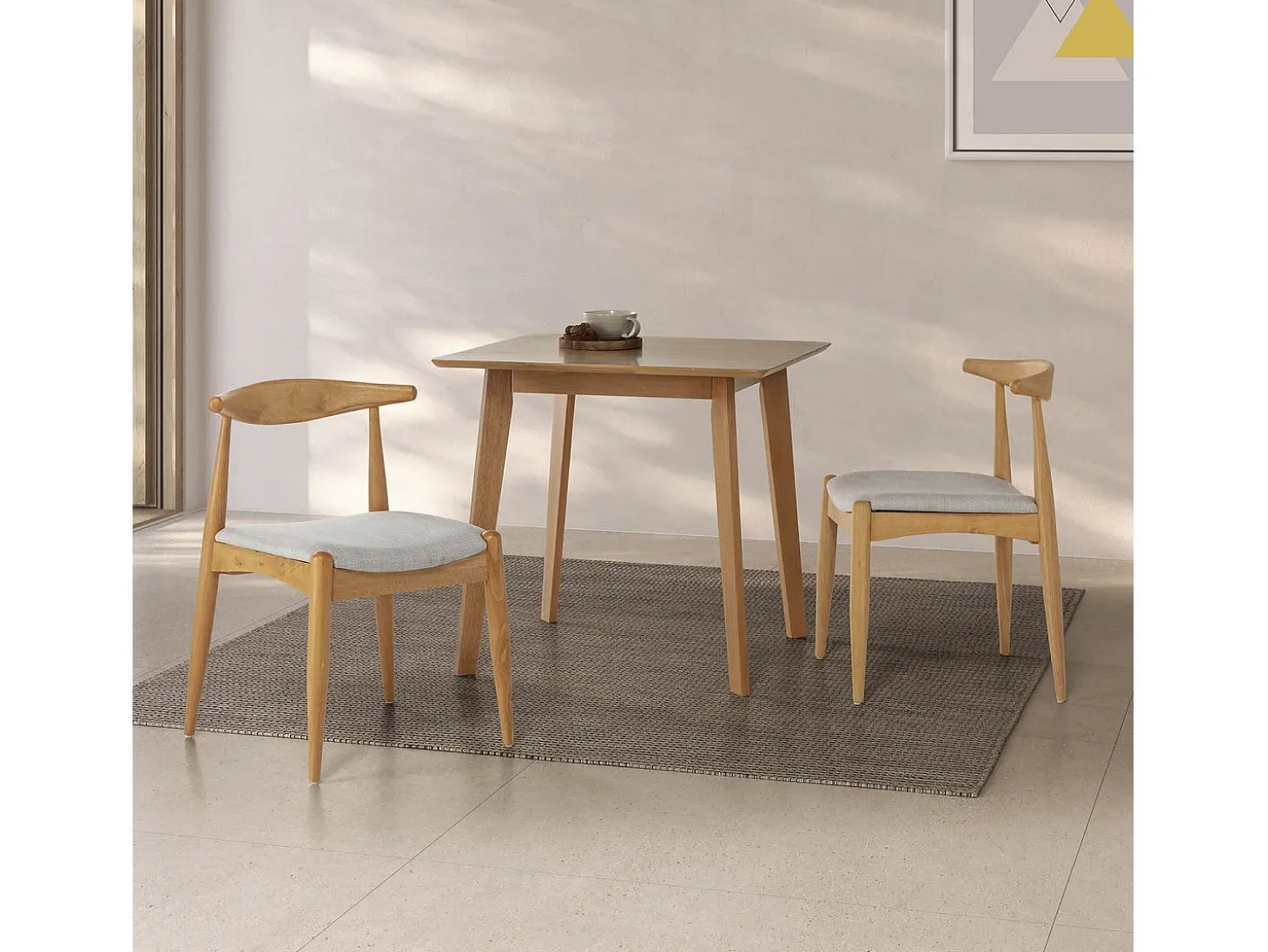 Mesa de comerdor Pomago 80x80 cm Color Roble