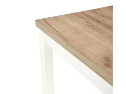 Mesa de diseño escandinavo en madera y MDF blanco 140-220/80/76 cm Meryl