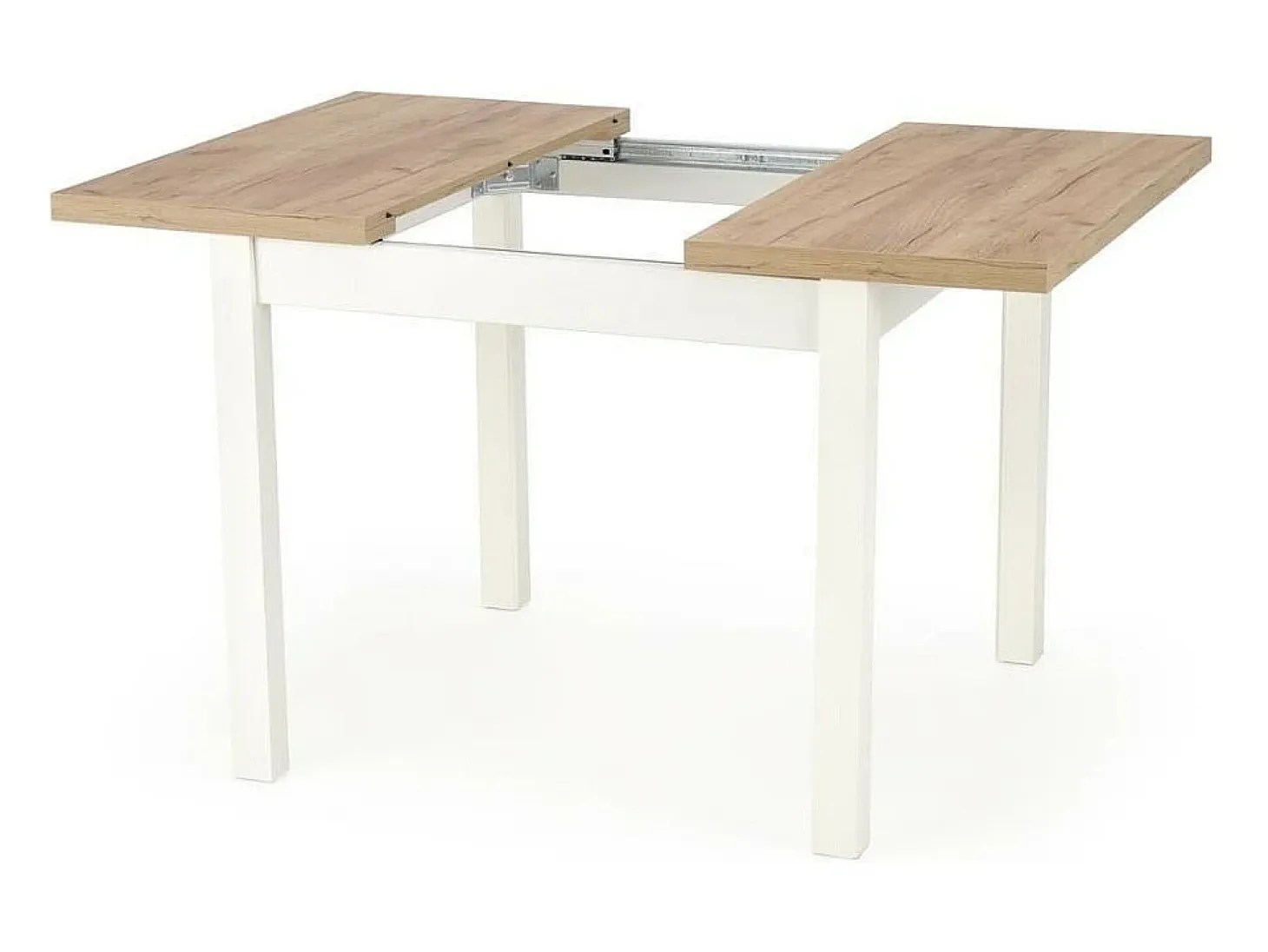 Mesa de diseño escandinavo en madera y MDF blanco 140-220/80/76 cm Meryl