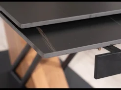 Mesa de diseño extensible de cerámica efecto mármol Viro 160-220 cm