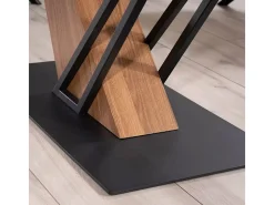 Mesa de diseño extensible Viro 180-240cm efecto metal y mármol