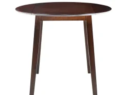 Mesa de hojas abatibles redonda MDF marrón ES131731