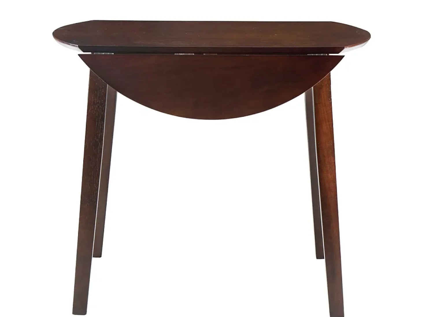 Mesa de hojas abatibles redonda MDF marrón ES131731