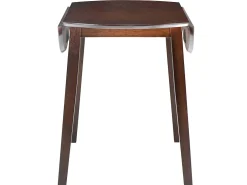 Mesa de hojas abatibles redonda MDF marrón ES131731