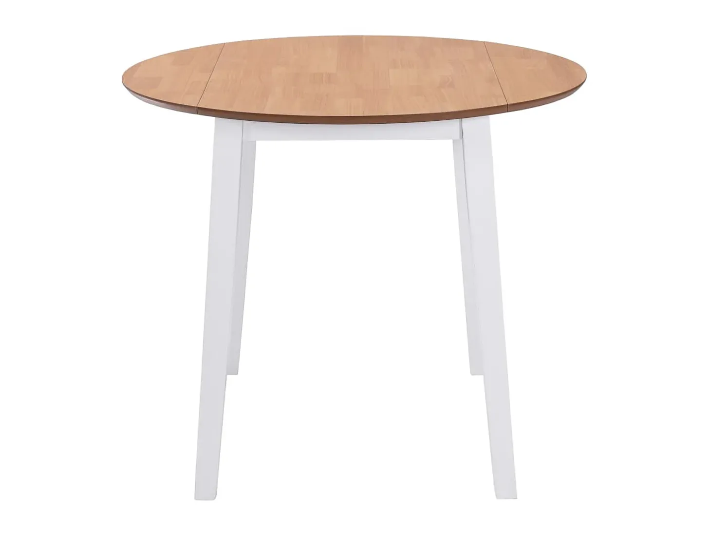 Mesa de hojas abatibles redonda MDF blanca ES344291