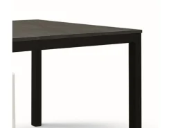 Mesa de madera, acabado acero y metal antracita, extensible 140x80 - TROPEA
