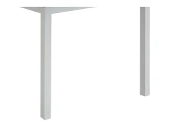 Mesa de madera, acabado mármol y metal blanco, extensible 140x80 - TROPEA
