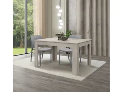 Mesa de madera acabado olmo perla, extensible 120×80 cm - 170×80 cm - LIPARI