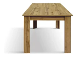 Mesa de madera, acabado roble rústico, extensible 120x80 cm - 160x80 cm - ZAGABRIA