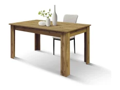 Mesa de madera, acabado roble rústico, extensible 140x80 cm - 180x80 cm - ZAGABRIA